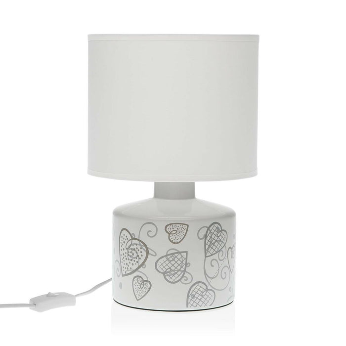 Lámpara de mesa Versa Cozy Corazones Cerámica (22,5 x 35 x 22,5 cm)