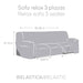 Funda Sofá Relax Reclinable Bielástica Roc 3 Plazas (3 asientos) - Eiffel Textile