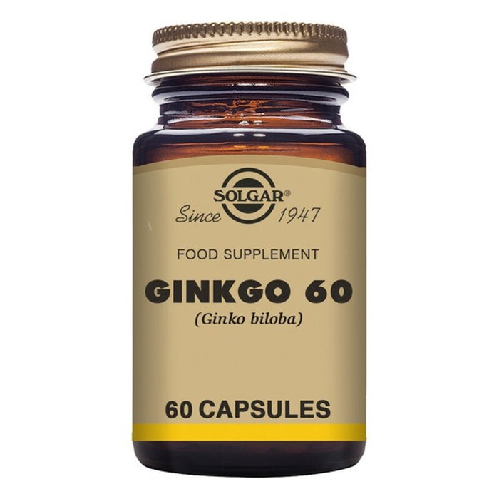 Ginkgo 60 (Ginkgo biloba) Solgar 60 mg (60 Cápsulas)