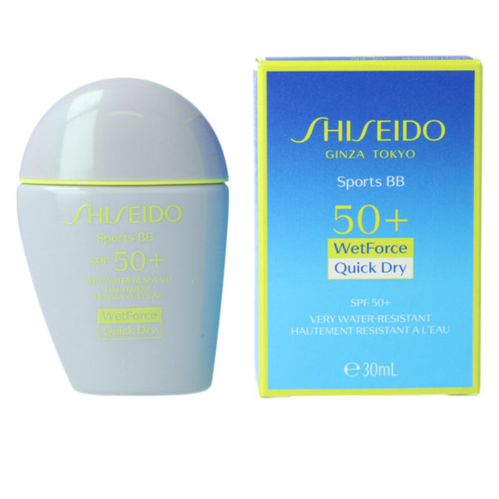 Protector Solar con Color Shiseido Sports BB SPF50+ Oscuro (30 ml)
