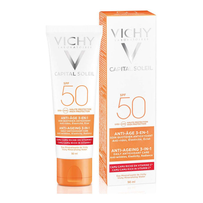Crema Antiedad Capital Soleil Vichy Antioxidante 3 en 1 Spf 50 (50 ml)
