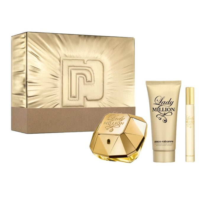 Set de Perfume Mujer Paco Rabanne Lady Million (3 pcs)