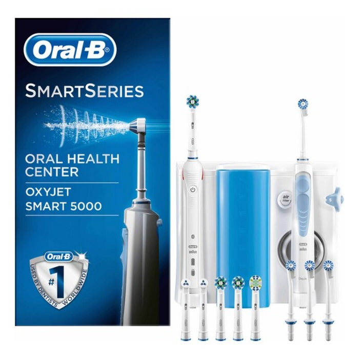 Cepillo de Dientes Eléctrico + Irrigador Dental Oral-B SMART5000+OXYJET Bluetooth Blanco