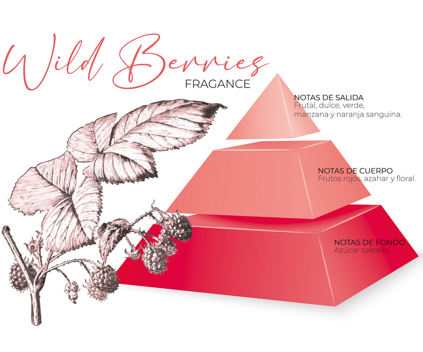 Veremundo Home Vela Organic perfumada aroma "Wild Berries " 70 h