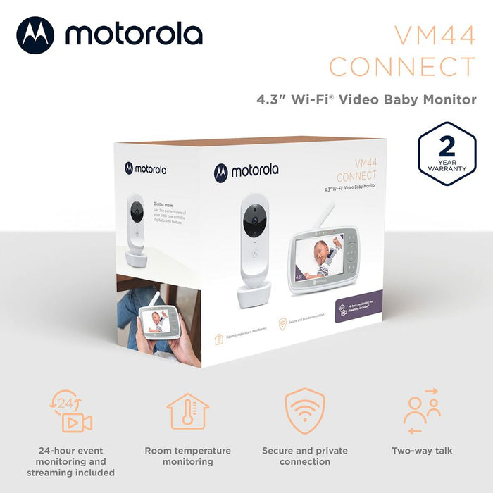 Vigilabebés Motorola VM44 4,3" HD WIFI