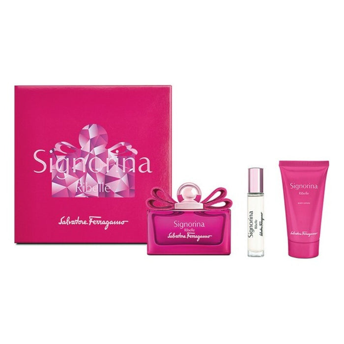 Set de Perfume Mujer Signorina Ribelle Salvatore Ferragamo EDP (3 pcs (3 pcs)