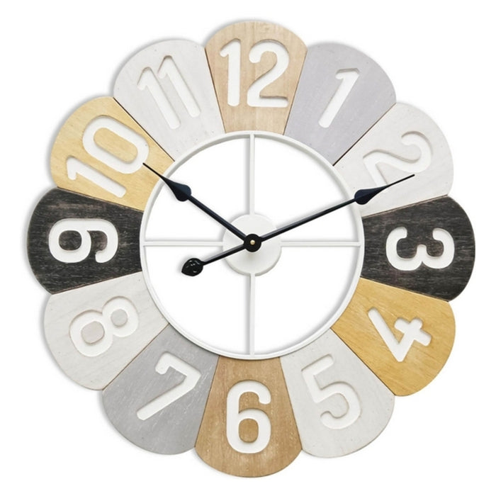 Reloj de Pared Versa Nicosia Metal Madera MDF (4,5 x 60 x 60 cm)