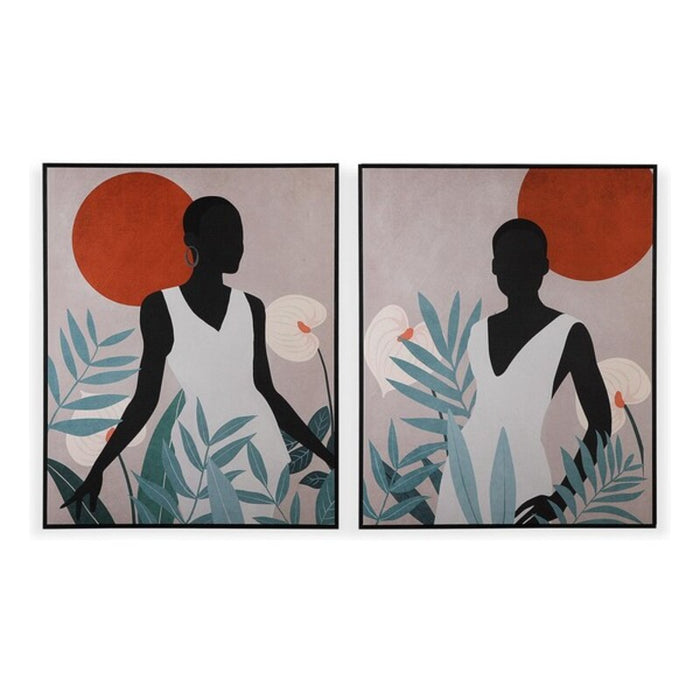 Cuadro Versa Mujer Con marco Poliestireno Madera MDF (3,5 x 100 x 80 cm)