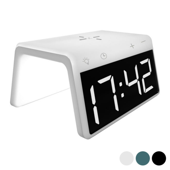 Reloj Despertador con Cargador Inalámbrico KSIX Qi 10W