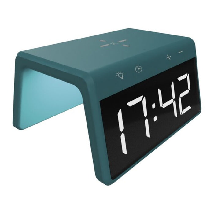 Reloj Despertador con Cargador Inalámbrico KSIX Qi 10W