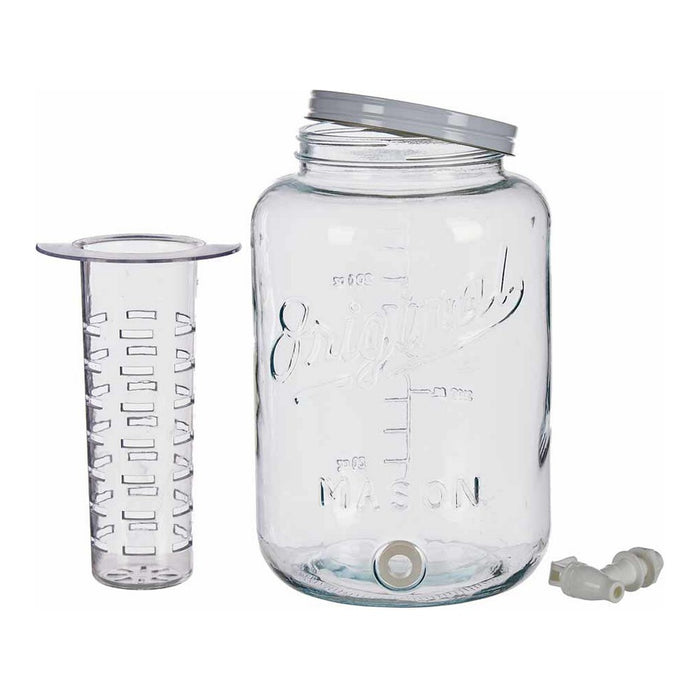 Jarra Transparente Grifo Enfriador Metal Plástico Vidrio (8000 ml)