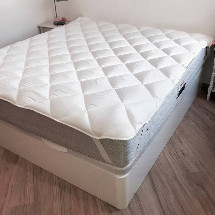 Protector de colchón Naturals Blanco Cama de 150 (105 x 190/200 cm)