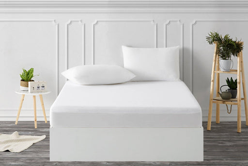 VitaliSpa protector de colchón blanco somier de cama 180 x 200 cm