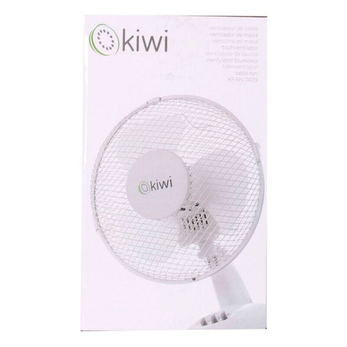 Ventilador de Sobremesa Kiwi Blanco 25W (Ø 23 cm)