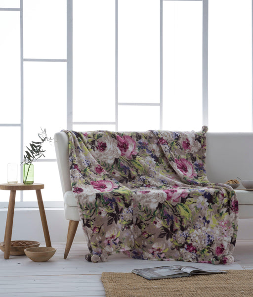 VIALMAN Plaid Primavera Color Crudo, Colcha Multiusos 130 x 170 cm, Plaid  Sofa. Manta Foulard, Cubre Cama